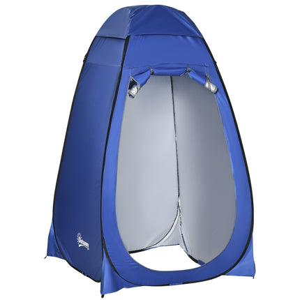 Mobile Camping Shower Tent - Waterproof, Dark Blue, 120x120x190 cm