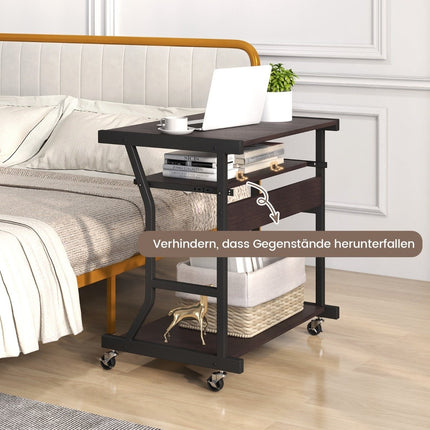 Mobile Computer Desk with Keyboard Tray & Wheels