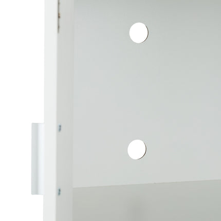 Mobile Office Stand with Keyboard Drawer, White