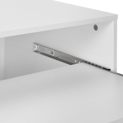 Mobile Office Stand with Keyboard Drawer, White