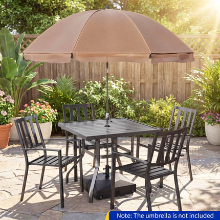 Mobile Patio Umbrella Base, 154 lbs, Black, HDPE, Wheels