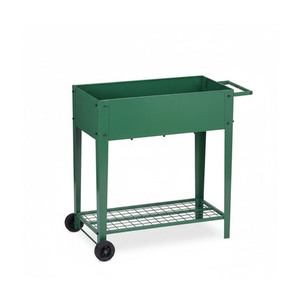 Mobile Raised Garden Bed With Wheels And Storage Tray