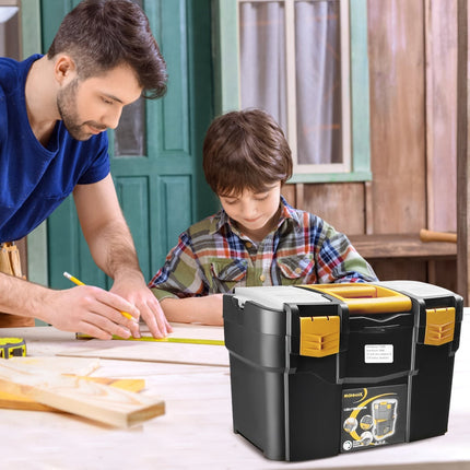 Mobile Tool Box with Wheels, 3-in-1 Stackable Design