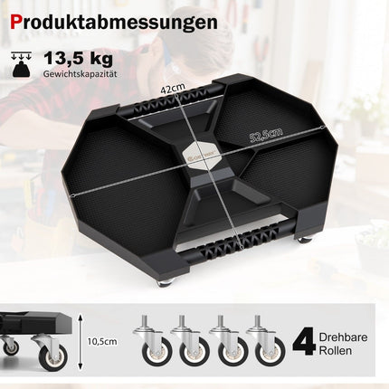 Mobile Tool Creeper with 4 Swivel Wheels, 135kg Capacity
