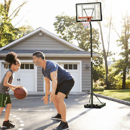 Adjustable basketball hoop with steel stand, 90-352 cm