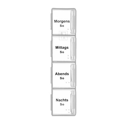 Mobile box for tablets 7 days 4 compartments