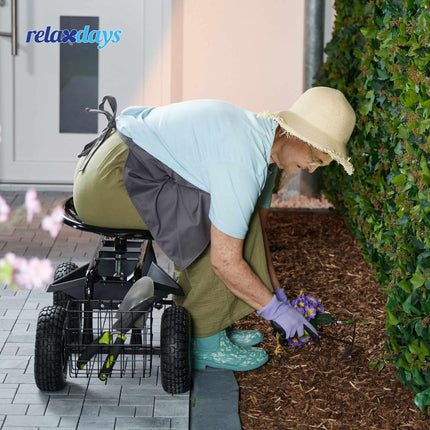 Mobile garden seat with storage