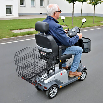 Mobility Scooter Rear Basket – Folding Wire, 33 lb, 1 in