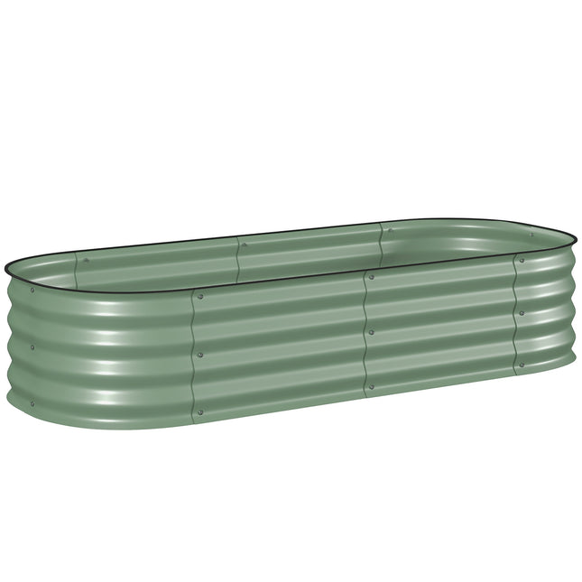 Modular Raised Garden Bed, Metal, Open Base, 150x62x30 cm