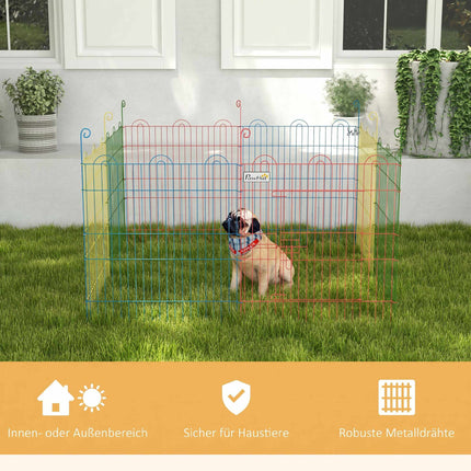 Modular Steel Puppy Playpen with Locking Door, Ø156x60 cm