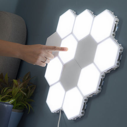 Modular Touch LED Panels InnovaGoods Tilight, Set of 3, Magnetic, White