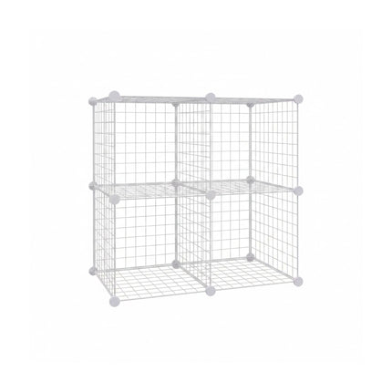 Modular Wire Cube Shelving, Metal, Click-Fit Storage