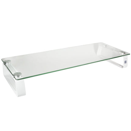 Monitor stand in glass/metal