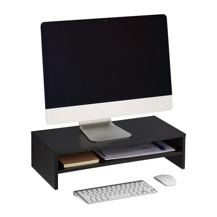 Monitor stand with extra shelf