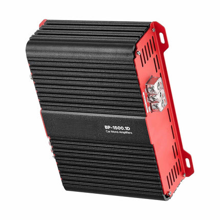 Monoblock Car Amplifier, 1500W RMS, Class D, Remote Bass