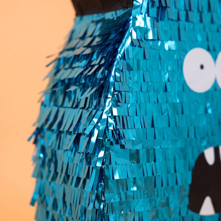 Monster Piñata With Stick and Eye Mask Set