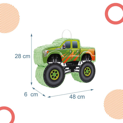 Monster Truck Piñata Set – Stick And Blindfold Included