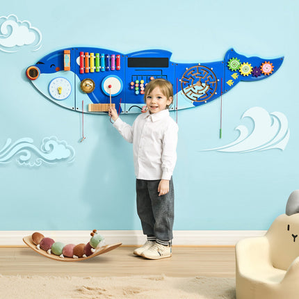 Montessori Activity Wall Busy Board, 12 Games, Ages 3-12