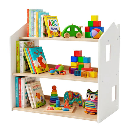 Montessori Children's Bookcase, House-Shaped Shelf, MDF