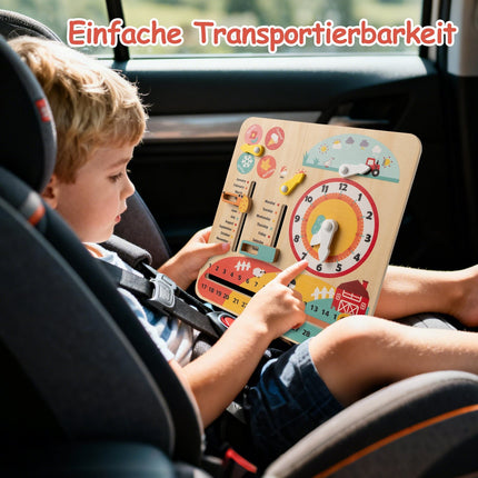 Montessori Lernuhr aus Holz für Kinder ab 3 Jahren
