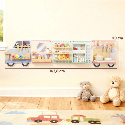 Montessori Truck Wall Busy Board, 163.8 cm, Age 3+