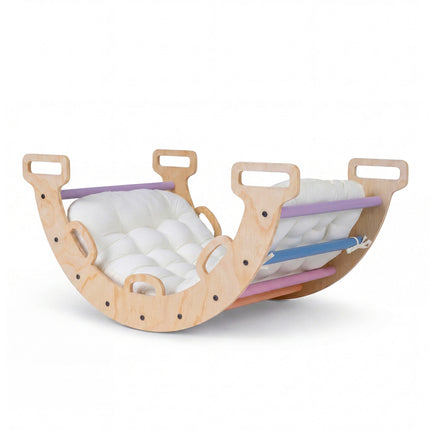 Montessori Wooden Rocking Climbing Arch with Cushion