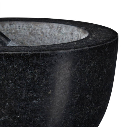 Mortar granite with impact