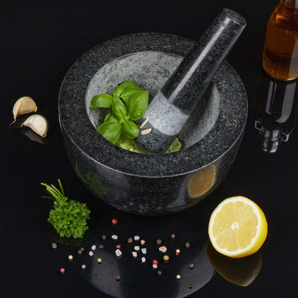 Mortar granite with impact