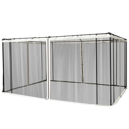 Mosquito net for 3x4 Gazebo, 4 panels, zipper, black nylon