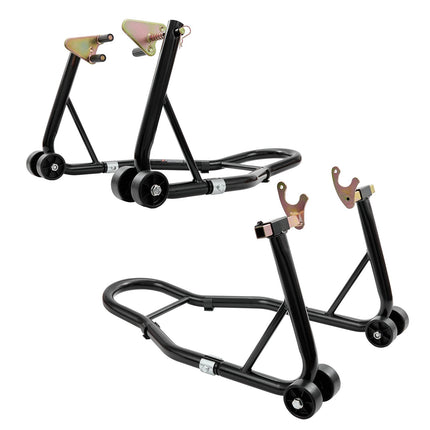 Motorcycle Front and Rear Paddock Stand, 850 lb, Black