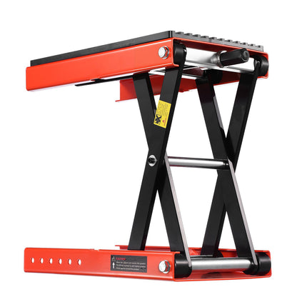 Motorcycle Lift Jack, 1200 lb Scissor, 4.1–15 in