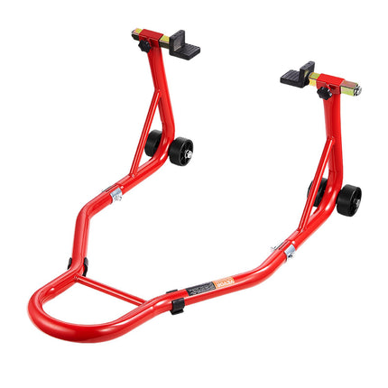 Motorcycle Rear Wheel Stand, 850 lb, Adjustable U and L Forks