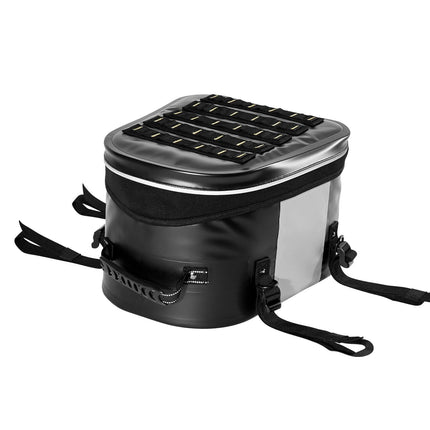 Motorcycle Tail Bag 28L, Waterproof Rear Seat, Black