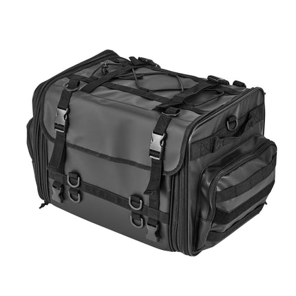 Motorcycle Tail Bag, 40-60L Expandable, Rain Cover