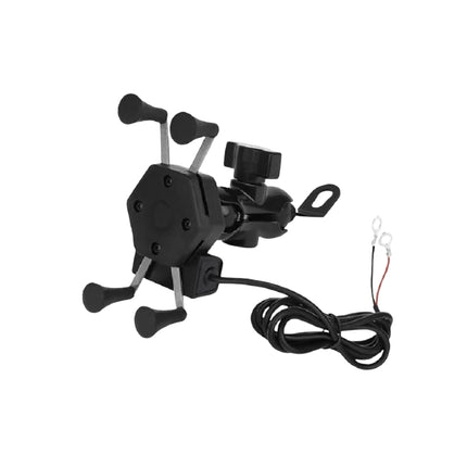 Motorcycle phone holder with charger