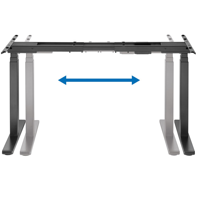 Motorized Height-Adjustable Desk Frame, Black, Dual Motors
