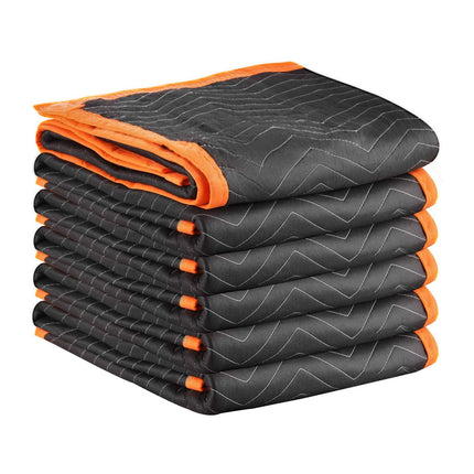 Moving Blankets 6-Pack, 72 x 40 in, Cotton Filled