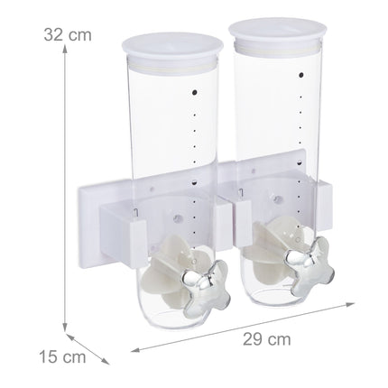 Mueslidispenser double for wall mounting