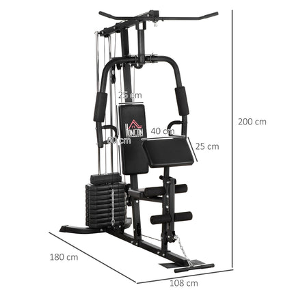Multifunctional gym station, Lat Pull/Butterfly, 45 kg weights