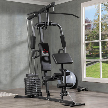 Multifunctional gym station, Lat Pull/Butterfly, 45 kg weights