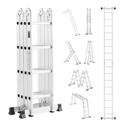 Multi-Purpose Folding Ladder, 7-in-1, 15.5 ft Reach, 330 lb Capacity