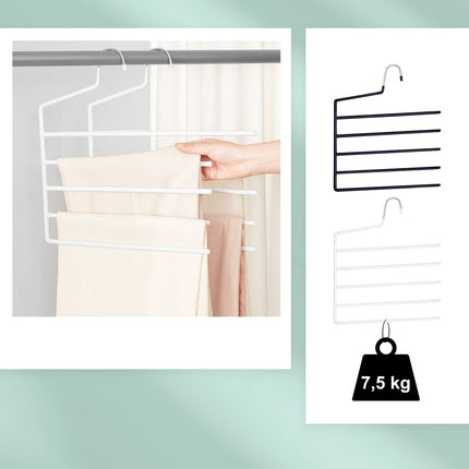 Multi Trouser Hangers – Non-Slip, Space-Saving, 5-Pack