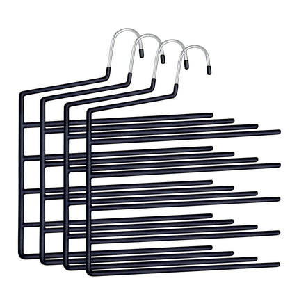 Multi Trouser Hangers, Non-Slip, Space-Saving, 5-Tier