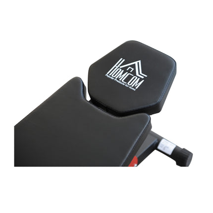Adjustable multi-weight exercise bench, black, incline and abs trainer