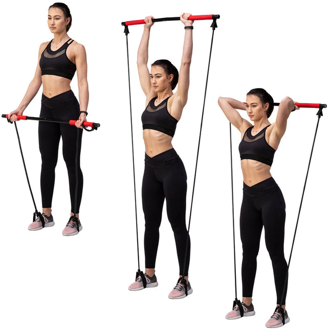 Multifunctionele Pilatesstang met weerstandsbanden
