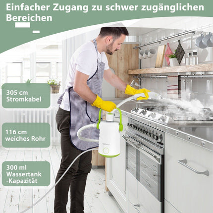 Multi-purpose steam cleaner portable handheld steam cleaning machine with 1000 W power green
