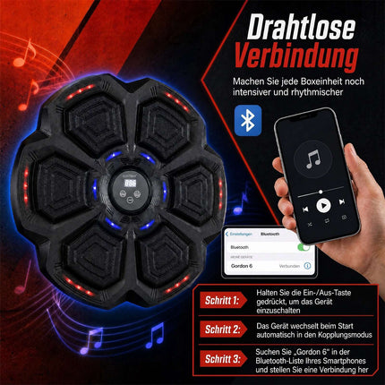 Music Boxing Machine with 9 LED Modes & 10 Speed Levels