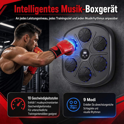 Musical Boxing Machine with LED Display & 9 Modes