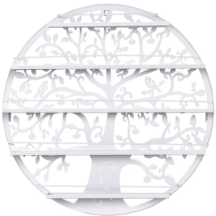 Nail Polish Rack, 5-Tier Wall-Mounted Metal, White