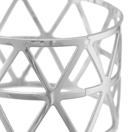 Napkin Rings Set of 12 – Metal Geometric Design